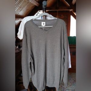 Duck Head Men's Ash Brown V-Neck Sweater